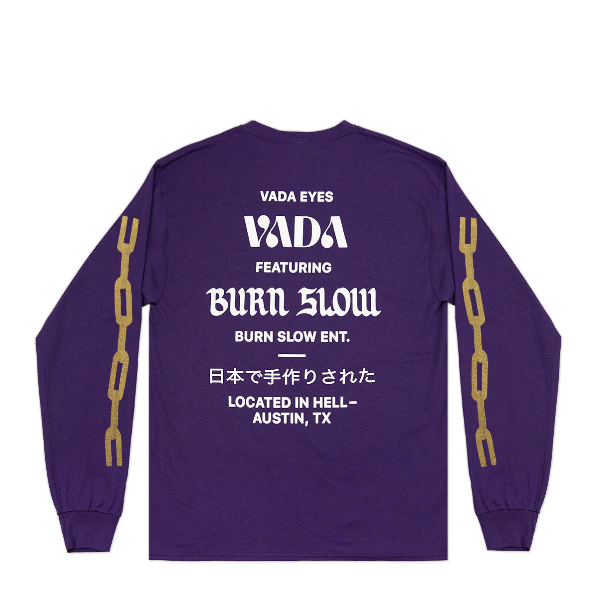 BURN SLOW X VADA Purple "Scream" Long Sleeve Tee