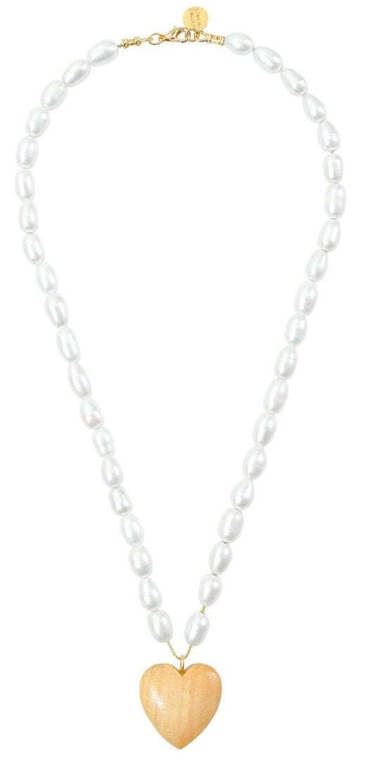 Pearl Heart Necklace by Sophie Monet