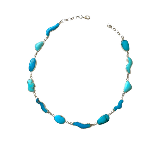 Turquoise Shapes Necklace by Liza Makes Jewelry