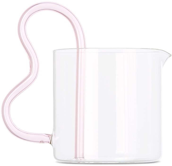 Clear and Pink Bean Pitcher by Sophie Lou Jacobsen