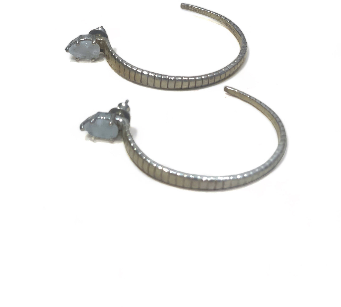 Sterling Silver Serpent Hoop Earrings by Jacqueline Rose