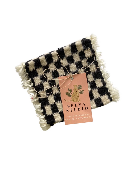 Set of Four Handwoven Coasters by Selva Studios